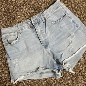 Forever 21 destructed denim shorts
